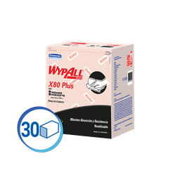 KCP Paños WYPALL X80 Rojo 30u (30228269)